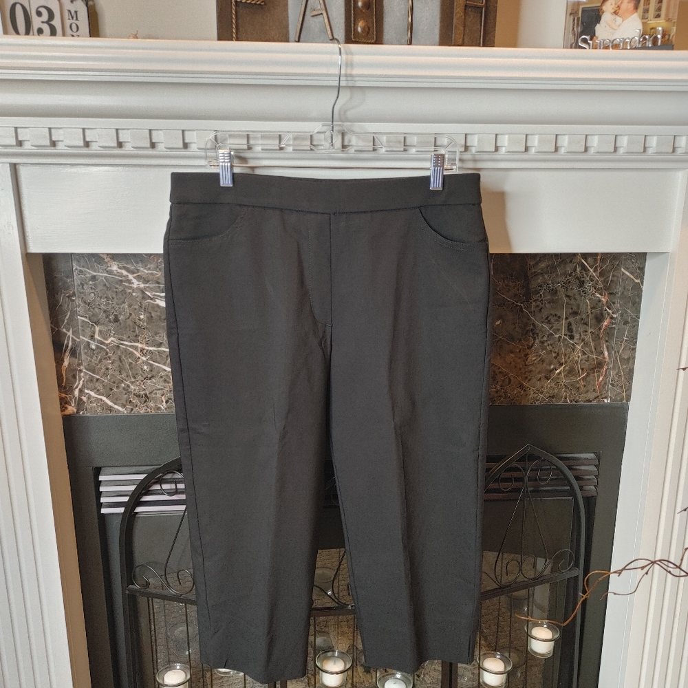 ALFRED DUNNER CAPRI PANTS, BLACK 10
